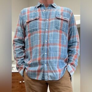 Lucky Brand Plaid Long Sleeve Button Up Shirt. Men's XL. Great preloved cond.